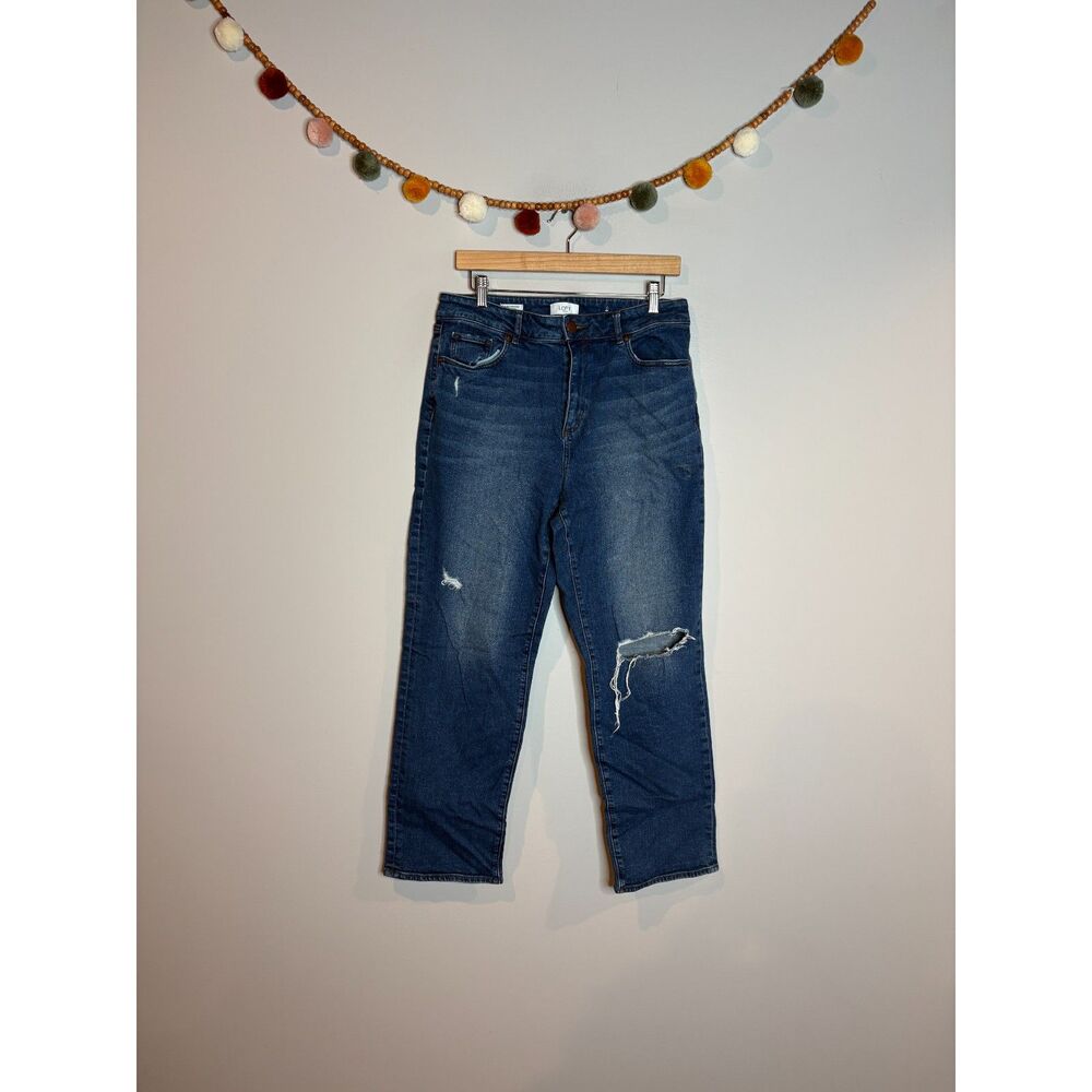 Loft Curvy High Rise Straight jeans